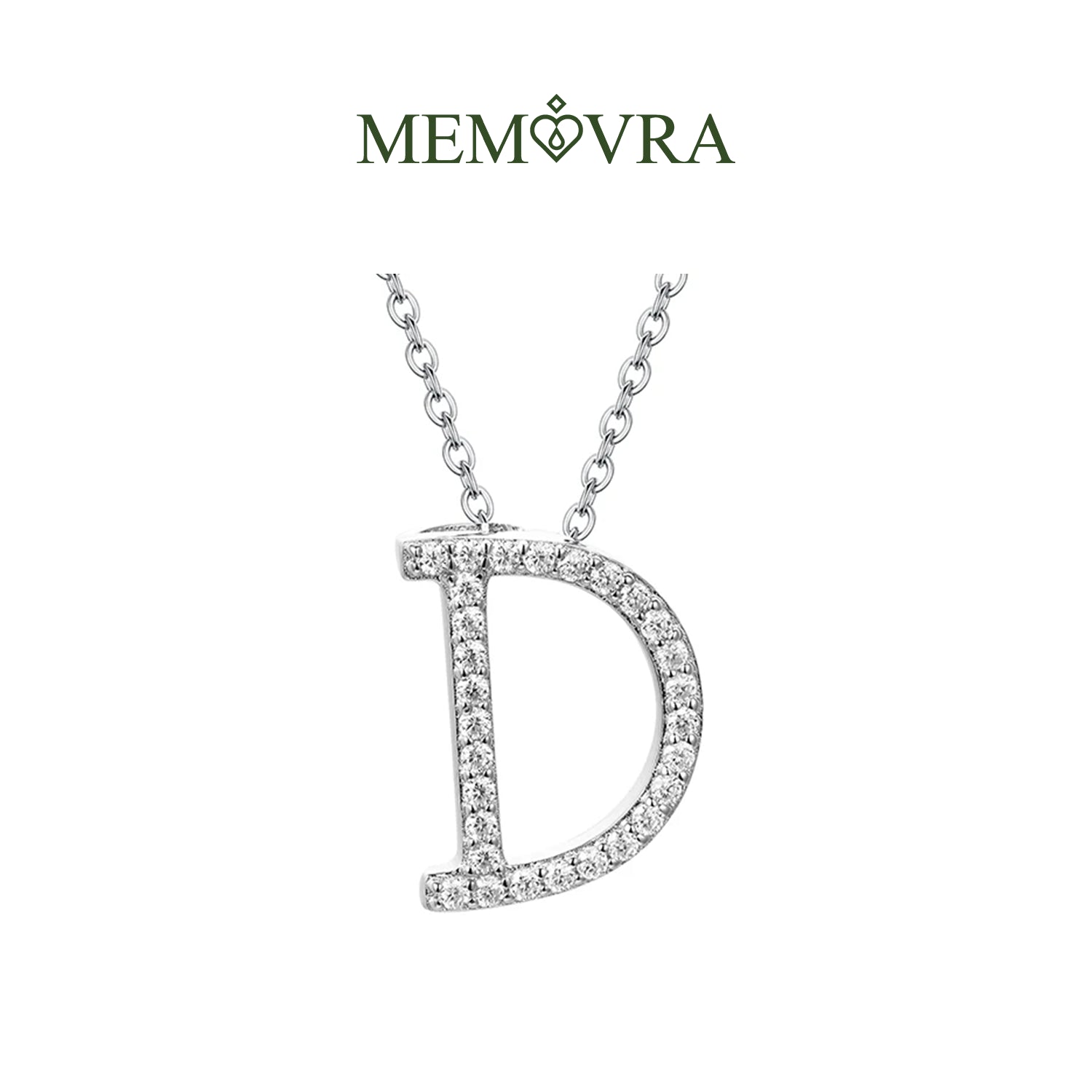 Luxe Moissanite Letter Pendant Necklace